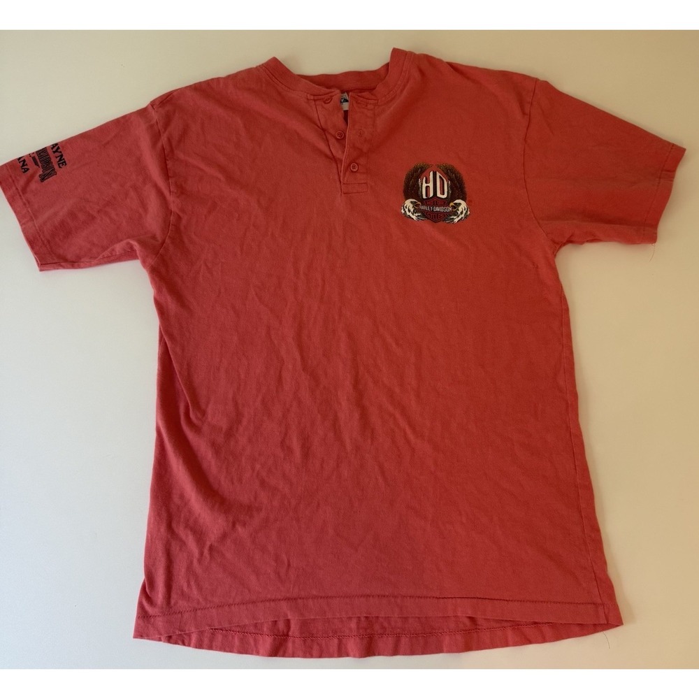 Vintage 1990 Harley-Davidson Men's XL Red T-Shirt Rare Fort Wayne Indiana Unisex
